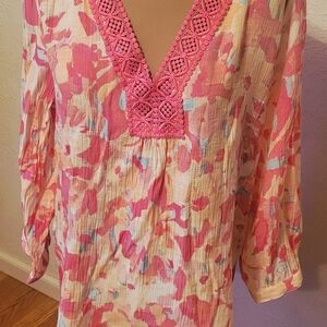 Counterparts Pink and Cream Top